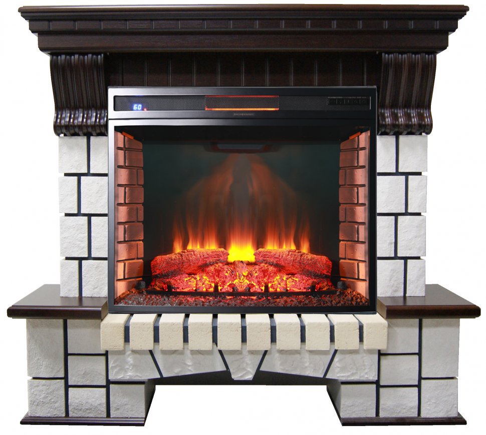 Каминокомплект Interflame Экстер темный дуб с очагом Panoramic 06 33 LED FX QZ