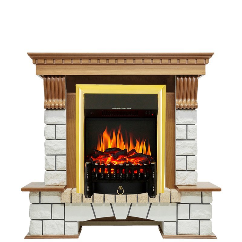 Каминокомплект Royal Flame Pierre Luxe с очагом Fobos FX Brass