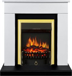 Каминокомплект Royal Flame Bergen c очагом Fobos FX Brass черно-белый