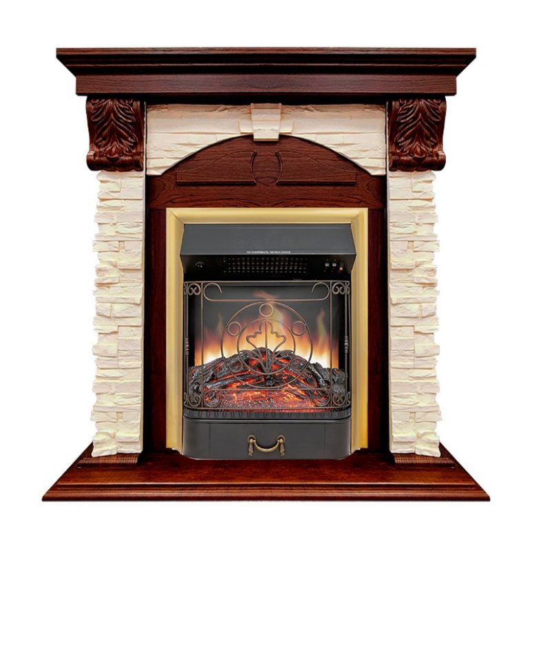 Каминокомплект Royal Flame Dublin с очагом Majestic FX Brass орех каньон