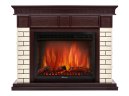 Каминокомплект Firelight Bricks 25U (угловой) с очагом Electrolux EFP/P-2520LS камень бежевый/шпон темный дуб