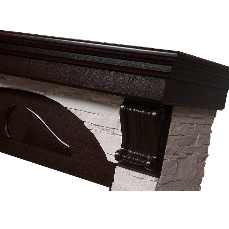 Портал Firelight Torre 30S сланец белый/шпон темный дуб