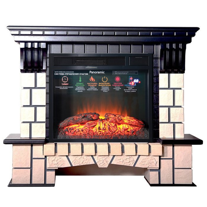 Каминокомплект Interflame Экстер М венге с очагом Foton 23 LED FX