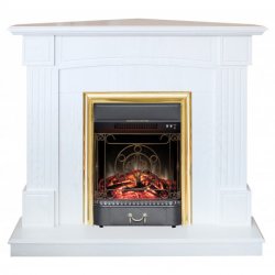 Каминокомплект RealFlame Andrea Corner с очагом Majestic Lux Brass S