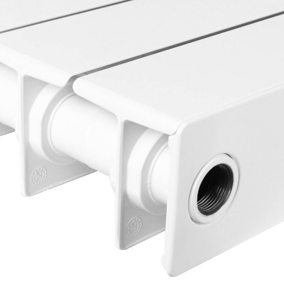 Биметаллический радиатор отопления Rifar Supremo 800 боковое подключение 4 секции белый RAL 9016