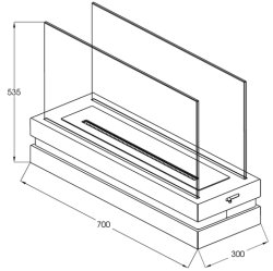 Биокамин Silver Smith Fame Ave 700 Black
