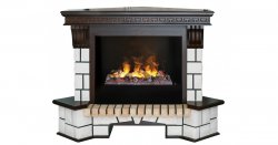 Каминокомплект RealFlame Stone Corner new 26/HL AO (DN) с очагом 3D Cassette 630 + Black вставка