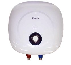 Накопительный электрический водонагреватель Haier ES15V-MQ1 над раковиной