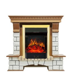 Каминокомплект Royal Flame Pierre Luxe с очагом Majestic FX Brass