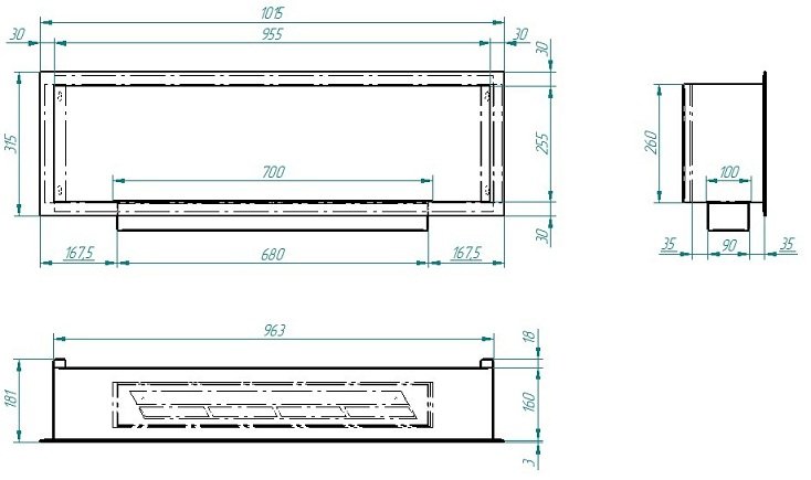 Биокамин Zefire Flagman 1000