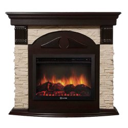 Каминокомплект Firelight Torre 30U (угловой) с очагом Electrolux EFP/P-3020LS сланец слоновая кость/шпон темный дуб