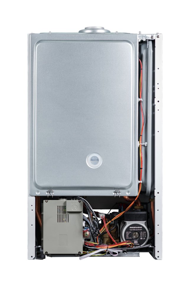 Настенный газовый котел MIZUDO MAESTRO GEM M24Т c шиной OpenTherm стеклянная панель черная