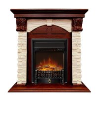 Каминокомплект Royal Flame Dublin (Разборный) с очагом Fobos FX M Black RC орех каньон/сланец