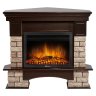 Каминокомплект Firelight Forte Wood 25U (угловой) с очагом Electrolux EFP/P-2520LS камень коричневый/шпон темный дуб