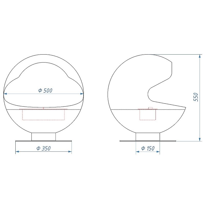 Биокамин Firelight BFP/F-55 Sphere+Набор керамических камней М белые