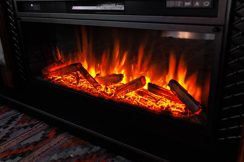 Каминокомплект Royal Flame California с очагом Vision 42 LOG LED слоновая кость (Высота 860)