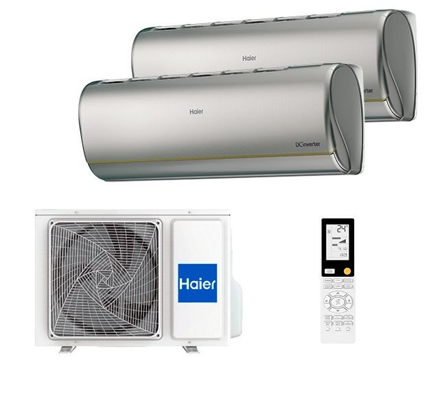 Мульти сплит-система на 2 комнаты 25+25 м2 Haier 2х AS25S2SJ2FA-S/2U40S2SM1FA Jade Super Match