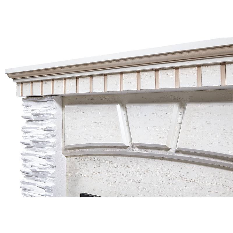 Портал Firelight Porto Classic камень белый/шпон беленый дуб