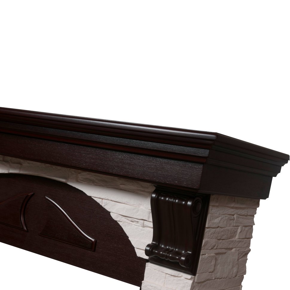 Портал Firelight Torre 25U (угловой) сланец белый/шпон темный дуб