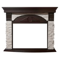 Портал Firelight Torre 25U (угловой) сланец белый/шпон темный дуб