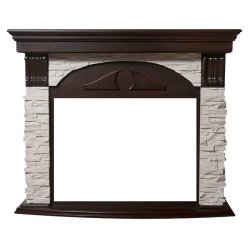 Портал Firelight Torre 25U (угловой) сланец белый/шпон темный дуб