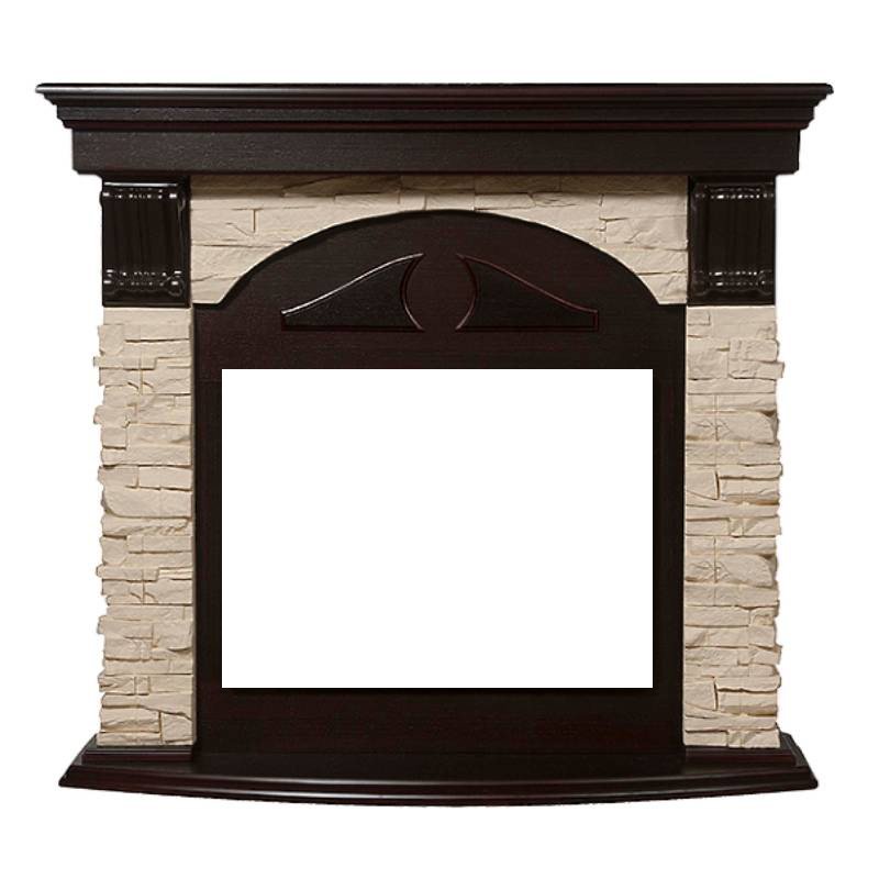 Портал Firelight Torre 30U (угловой) сланец слоновая кость/шпон темный дуб