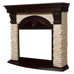 Портал Firelight Torre 30U (угловой) сланец слоновая кость/шпон темный дуб