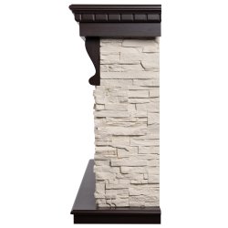 Каминокомплект Royal Thermo Aurora RTFP/P-AR60LS + портал Michigan 60 камень молочный/шпон темный дуб