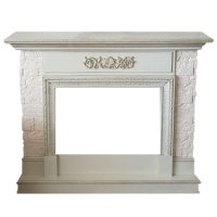 Портал Interflame Сигма сланец бежевый с золотой патиной под очаг Foton 26