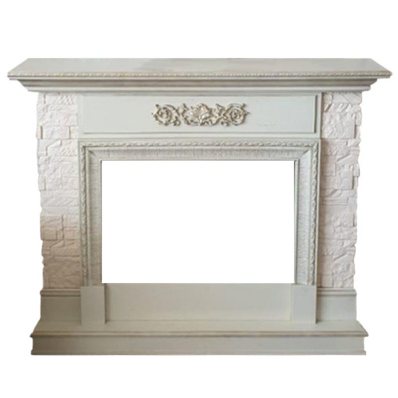 Портал Interflame Сигма сланец бежевый с золотой патиной под очаг Foton 26