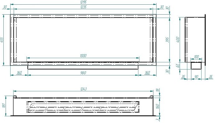 Биокамин Zefire Flagman 1300