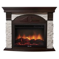Каминокомплект Firelight Torre 25U с очагом Electrolux EFP/P-2520LS сланец белый/шпон темный дуб