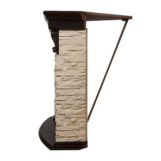 Каминокомплект Firelight Torre 25U с очагом Electrolux EFP/P-2520LS сланец белый/шпон темный дуб