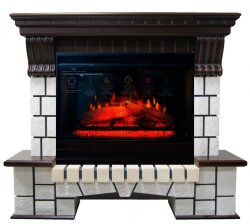 Каминокомплект Interflame Экстер темный дуб с очагом Panoramic 25-30 LED FX 3D