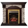 Каминокомплект RealFlame Dublin ROCKSTD/EUG AO с очагом Majestic s Lux Black/Brass