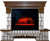 Каминокомплект Interflame Экстер средний дуб с очагом Panoramic 25-30 LED FX 3D