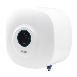 Накопительный электрический водонагреватель Haier ES15V-EQ1 над раковиной