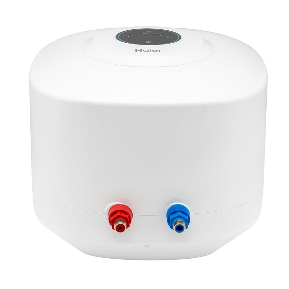 Накопительный электрический водонагреватель Haier ES15V-EQ1 над раковиной
