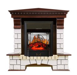 Каминокомплект Royal Flame Pierre Luxe угловой с очагом Majestic FX M Black