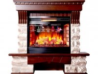 Каминокомплект Interflame Экстер Кавказ темный дуб под очаг Panoramic 06 25 LED FX