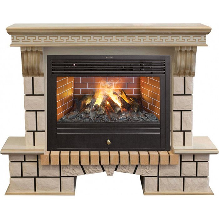 Каминокомплект RealFlame Stone new 26/HL WTG с очагом 3D Novara