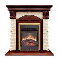 Каминокомплект Royal Flame Dublin (Разборный) с очагом Majestic FX M Brass орех каньон/сланец