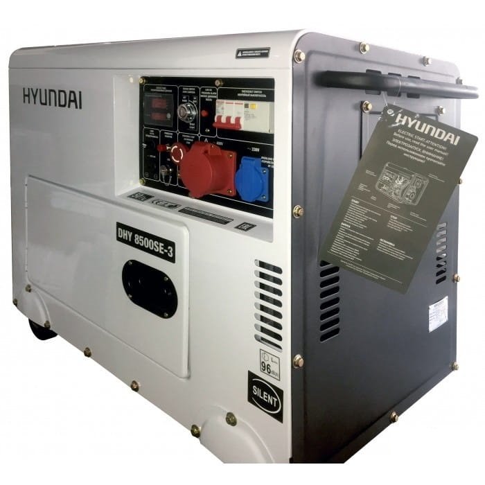Дизельный электрогенератор Hyundai DHY 8500SE-3