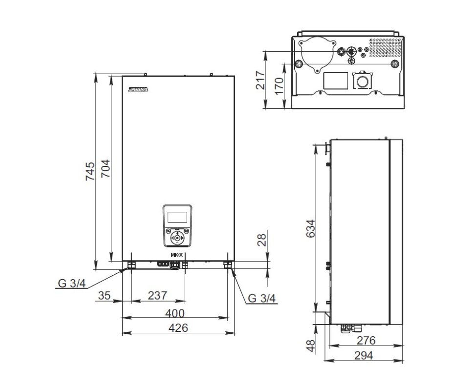 Настенный электрический котел Zota MK-X 7.5