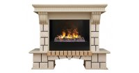 Каминокомплект RealFlame Stone new 26/HL WTG с очагом 3D Cassette 630 + Black вставка