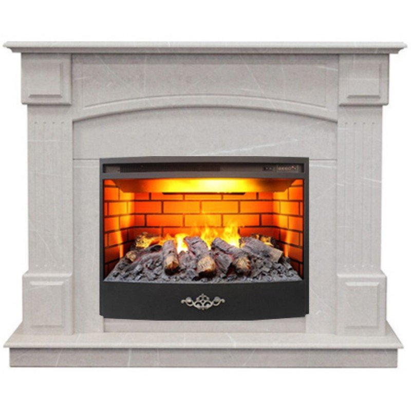 Каминокомплект RealFlame Carolina Marble 24/25.5 WT-714 с очагом FireStar 25.5 3D