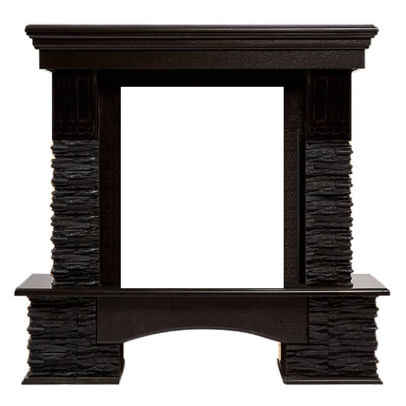 Портал Firelight Pietra Nuovo Classic сланец чёрный/шпон венге