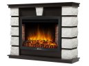 Каминокомплект Firelight Excalibur 30 с очагом Electrolux EFP/P-3020LS камень белый/шпон венге