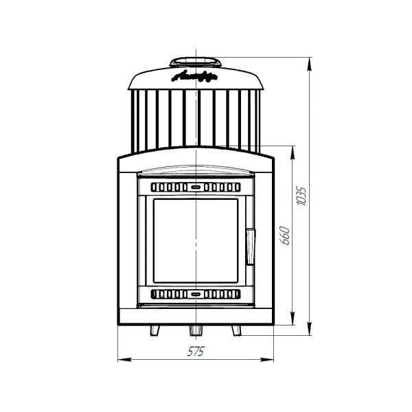 Печь банная PROMetall Атмосфера XL в ламелях Змеевик наборный рисунок