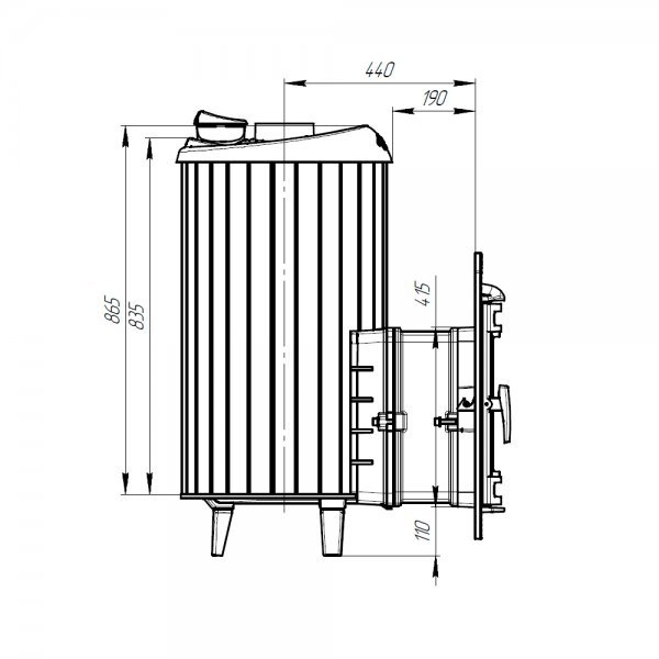Печь банная PROMetall Атмосфера XL в ламелях Змеевик наборный рисунок